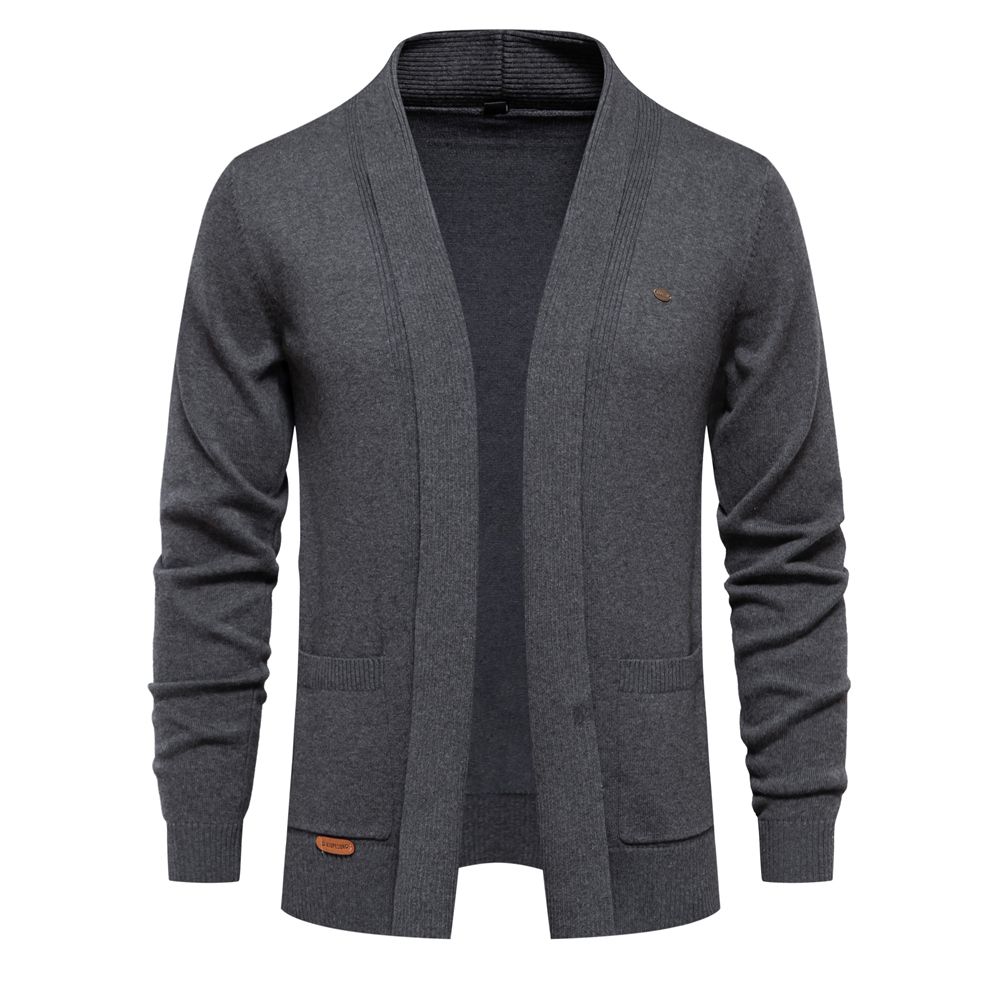 Mens Fashion Mullet - Kardigan katun musim dingin pria, Sweater