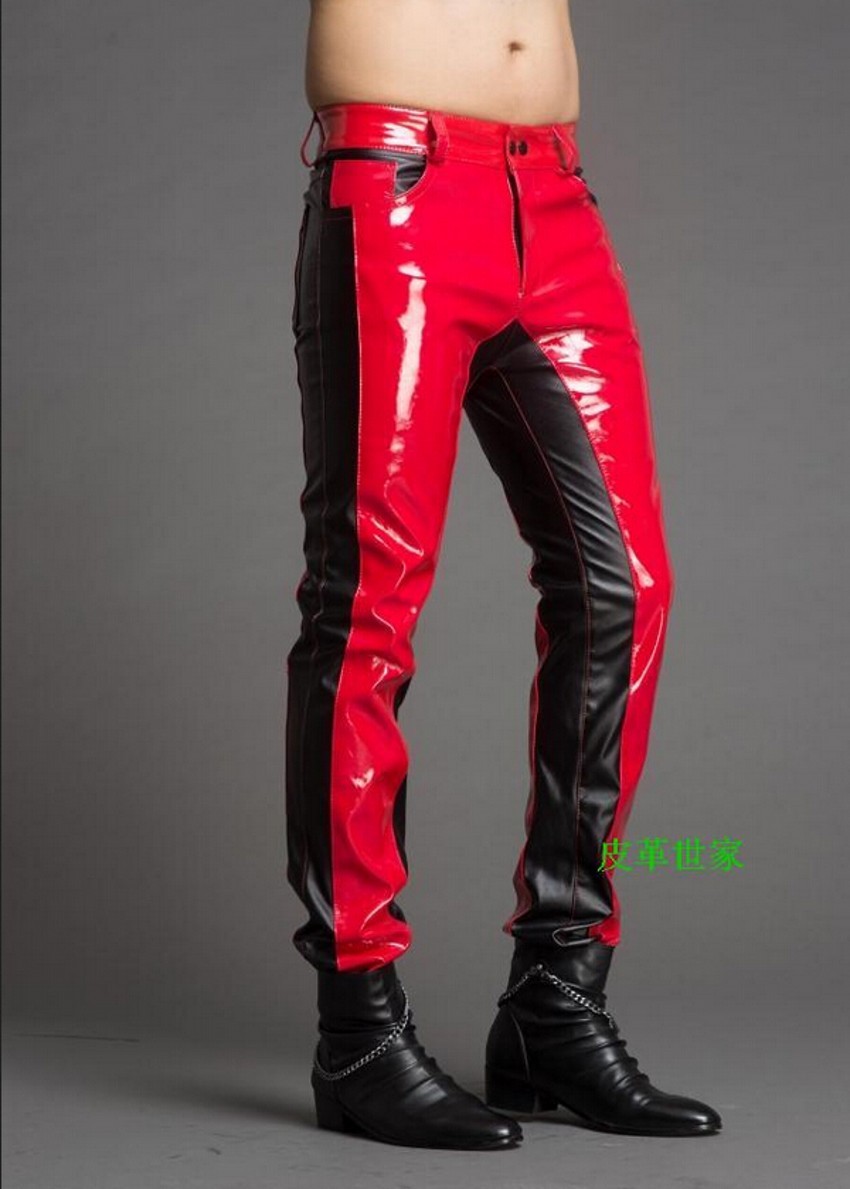 Mens Fashion Winter 2025 - Celana Kulit Jahitan Fashion Pria Baru