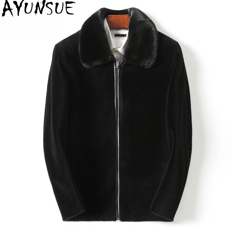 Mens Fashion Winter 2025 - AYUNSUE Mantel Wol Kasual 100% untuk