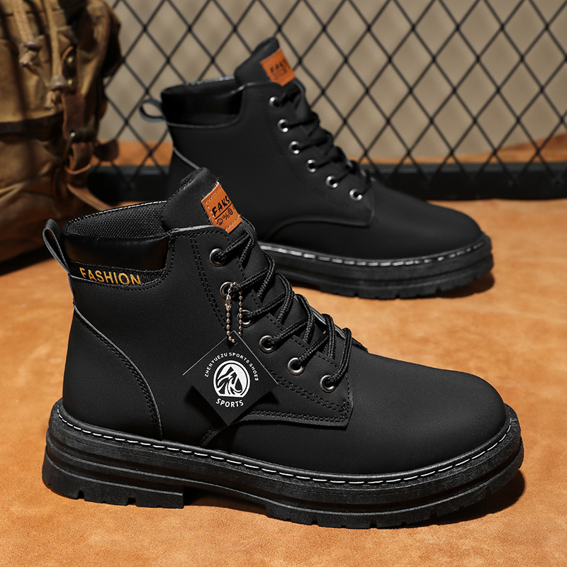Mens Fashion Winter 2025 - Sepatu Boots Tinggi Pria 2025 Musim