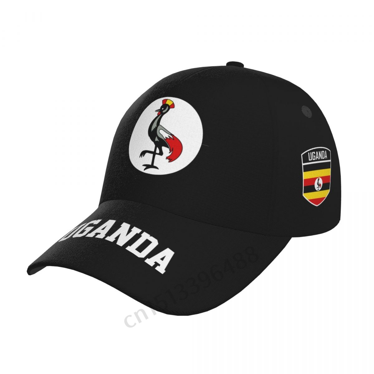 Men Fashion Uganda - Topi Sepak Bola 3D Bendera Uganda