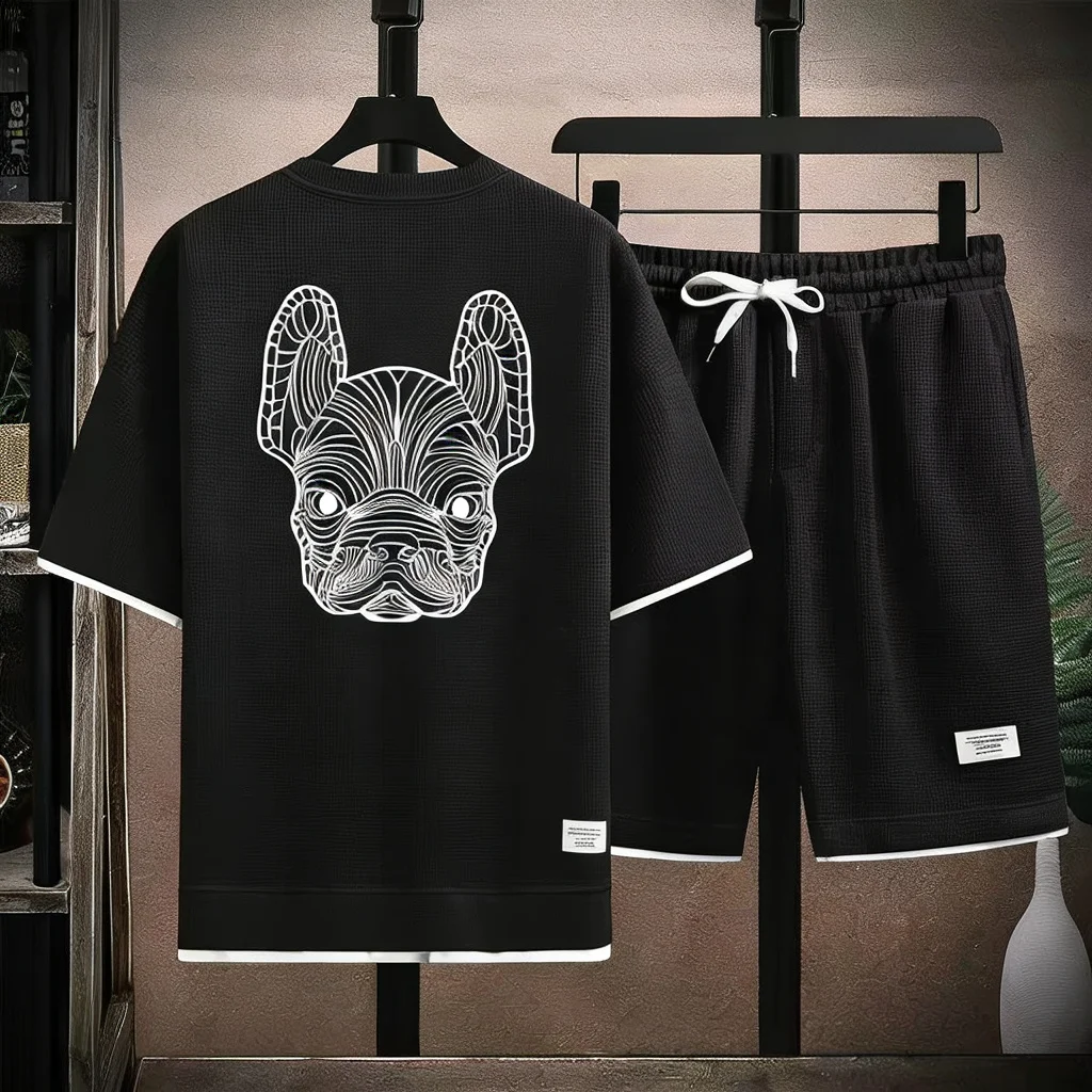 Queer Men'S Fashion - Setelan Kaos Lengan Pendek dan Celana