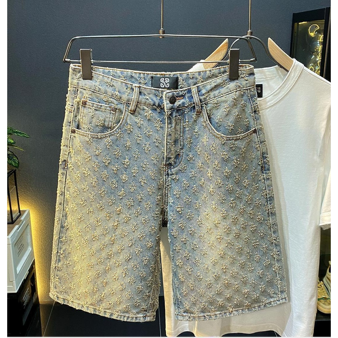 Men Fashion Jeans - Celana Pendek Denim High Street Musim