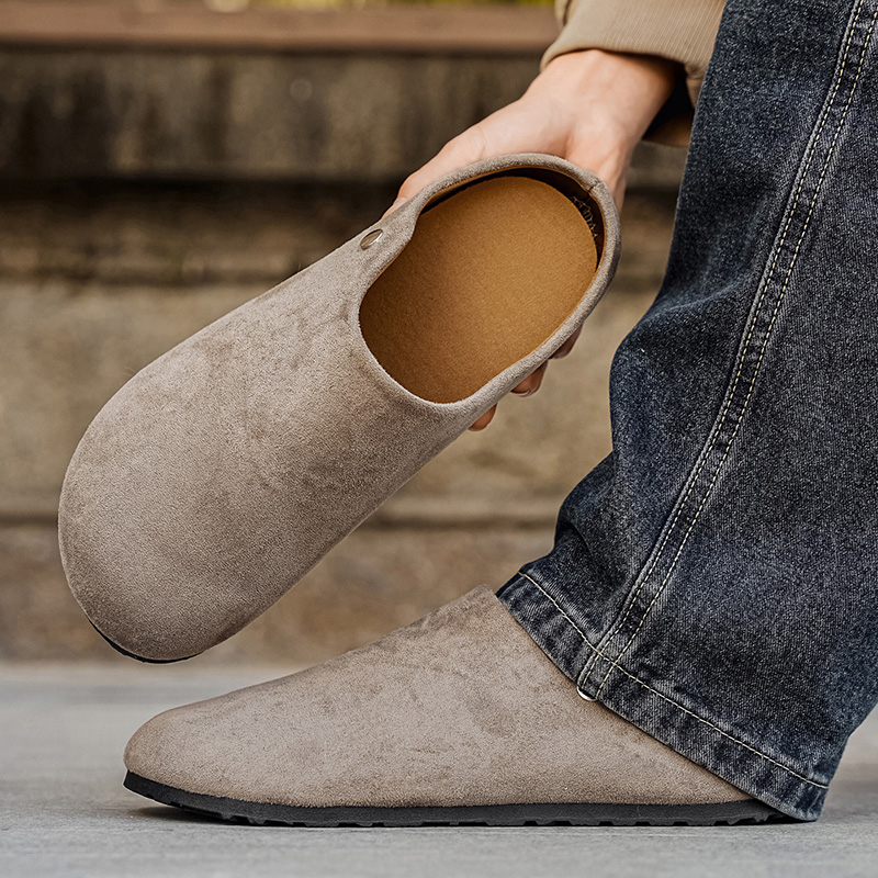 Mens Fashion Mullet - Sepatu Sandal Kulit Suede Pria Wanita,