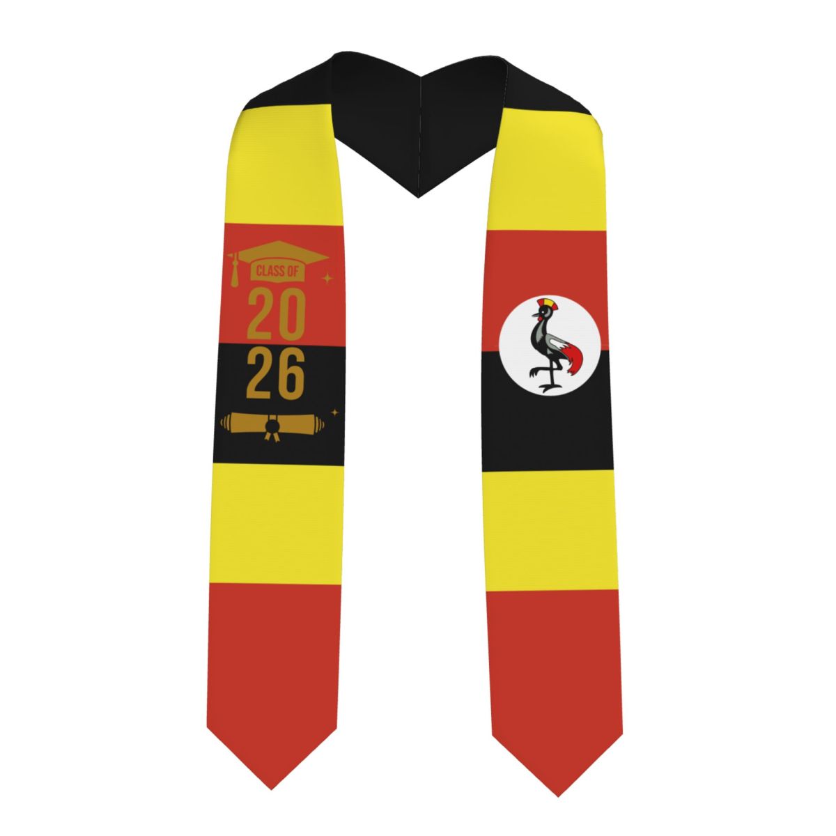 Men Fashion Uganda - Selendang Wisuda Bendera Uganda Kelas 2026