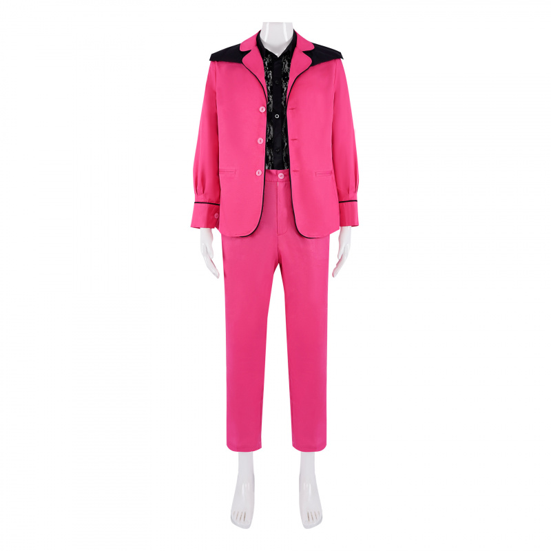 Mens Fashion Dress Shirts - Kostum Film Elvis Presley Jaket Merah