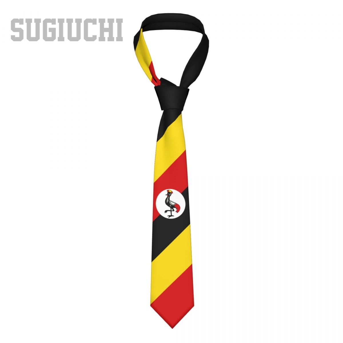 Men Fashion Uganda - Lambang Bendera Uganda Dasi Leher Pria