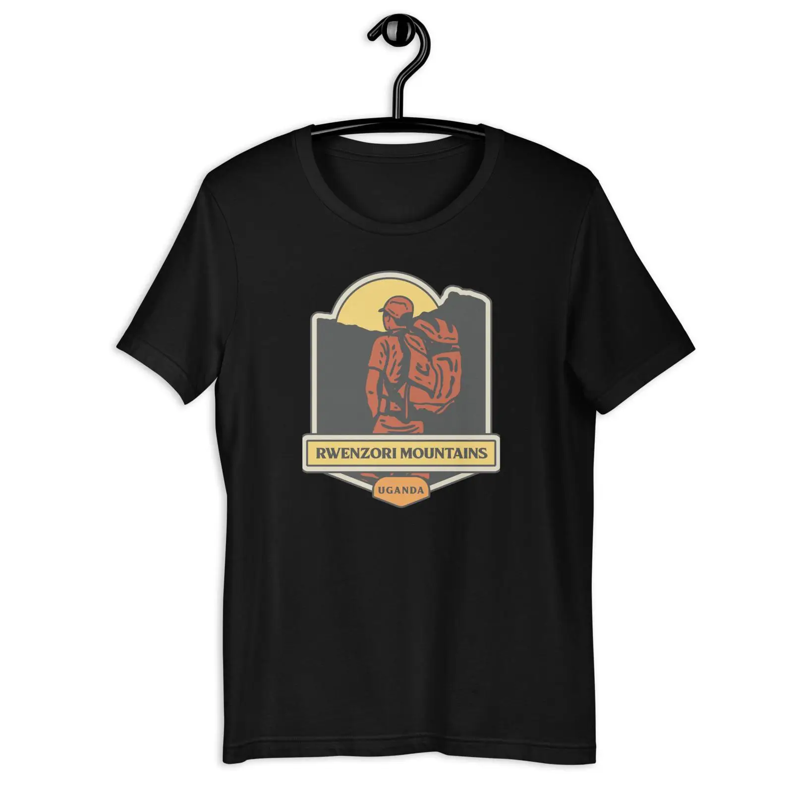 Men Fashion Uganda - Kaos Gunung Rwenzori Uganda vintage, uniseks,