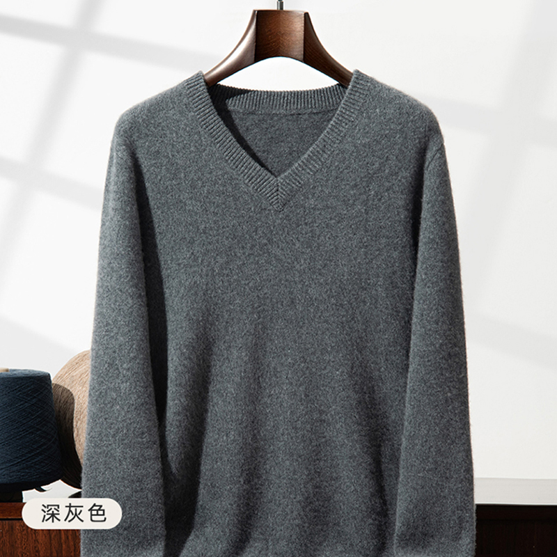 Sweater Kasmir Tebal Pria V-Ne - Mens Fashion Mullet ulasan dan harga