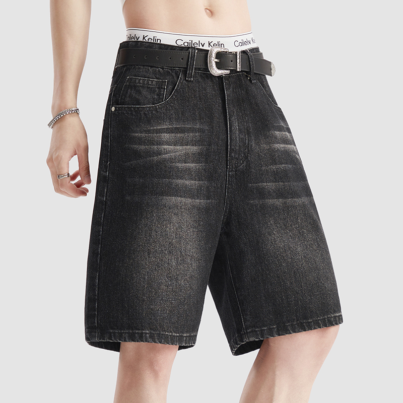 Celana Pendek Denim Hitam Tipi - Men Fashion Jeans ulasan dan harga