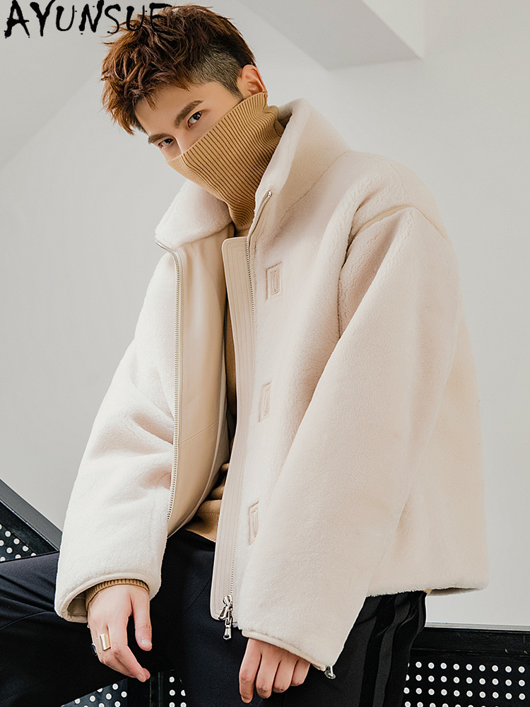 AYUNSUE Jaket Bulu Domba Merin - Mens Fashion Winter 2025 ulasan dan harga