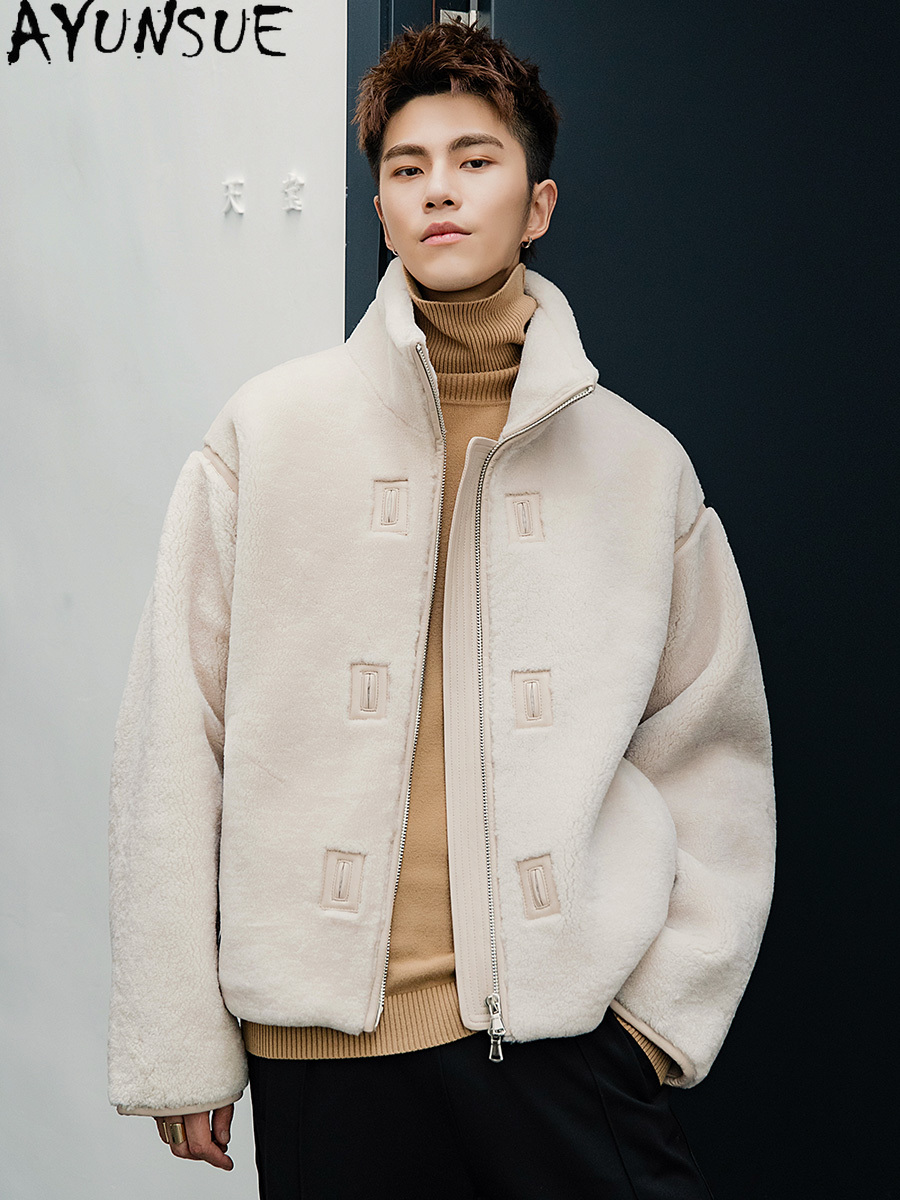 AYUNSUE Jaket Bulu Domba Merin - Mens Fashion Winter 2025 ulasan dan harga