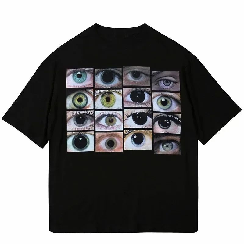 Kaus Y2K Harajuku Motif Mata K - Mens Fashion Dress Shirts ulasan dan harga