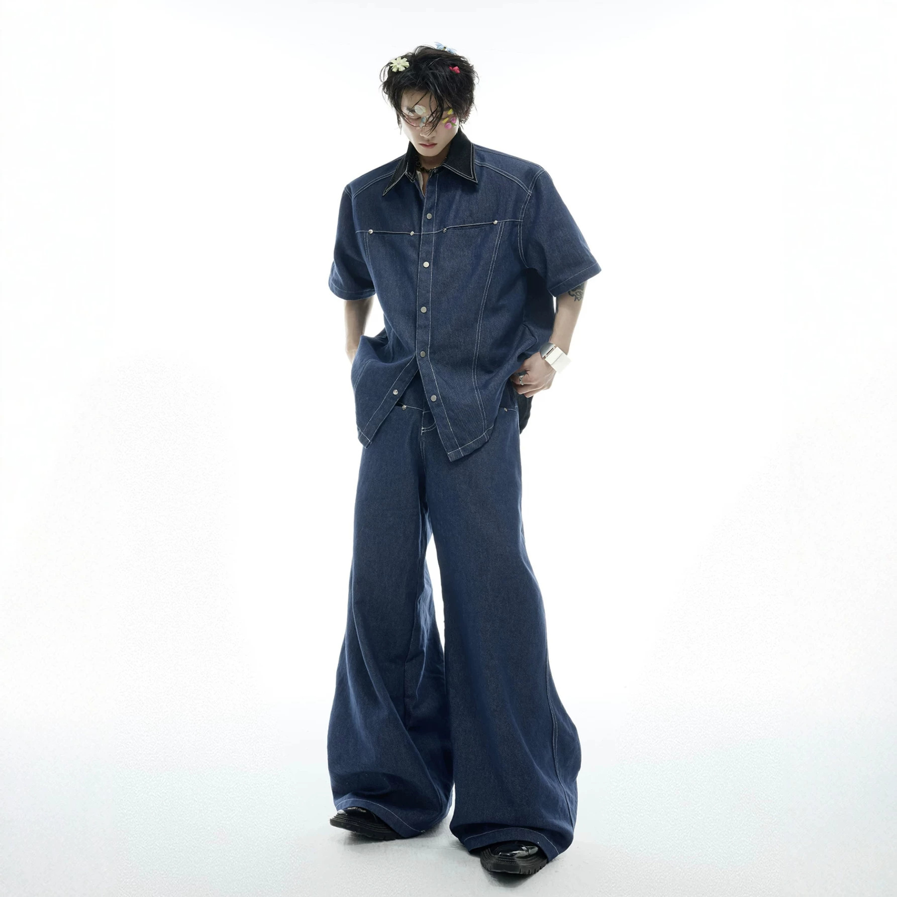 Set Denim Pria Musim Panas Gay - Men Fashion Jeans ulasan dan harga
