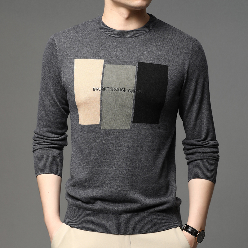 Sweter pria rajut jacquard mod - Mens Fashion Mullet ulasan dan harga