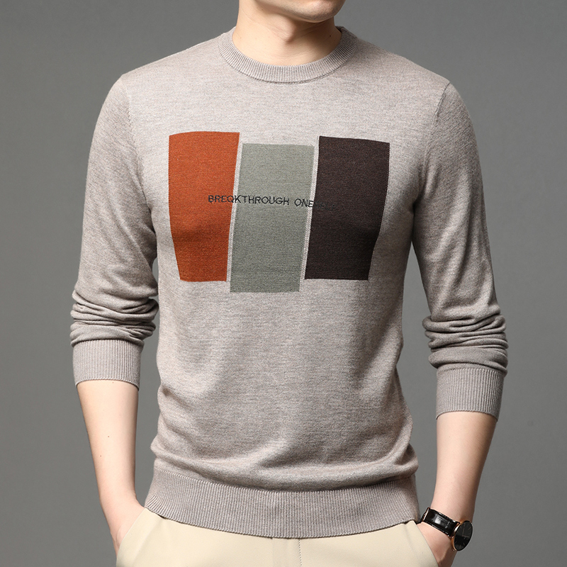 Sweter pria rajut jacquard mod - Mens Fashion Mullet ulasan dan harga