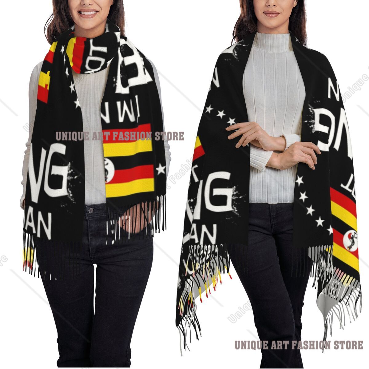 Syal Uganda dengan Rumbai, Sya - Men Fashion Uganda ulasan dan harga