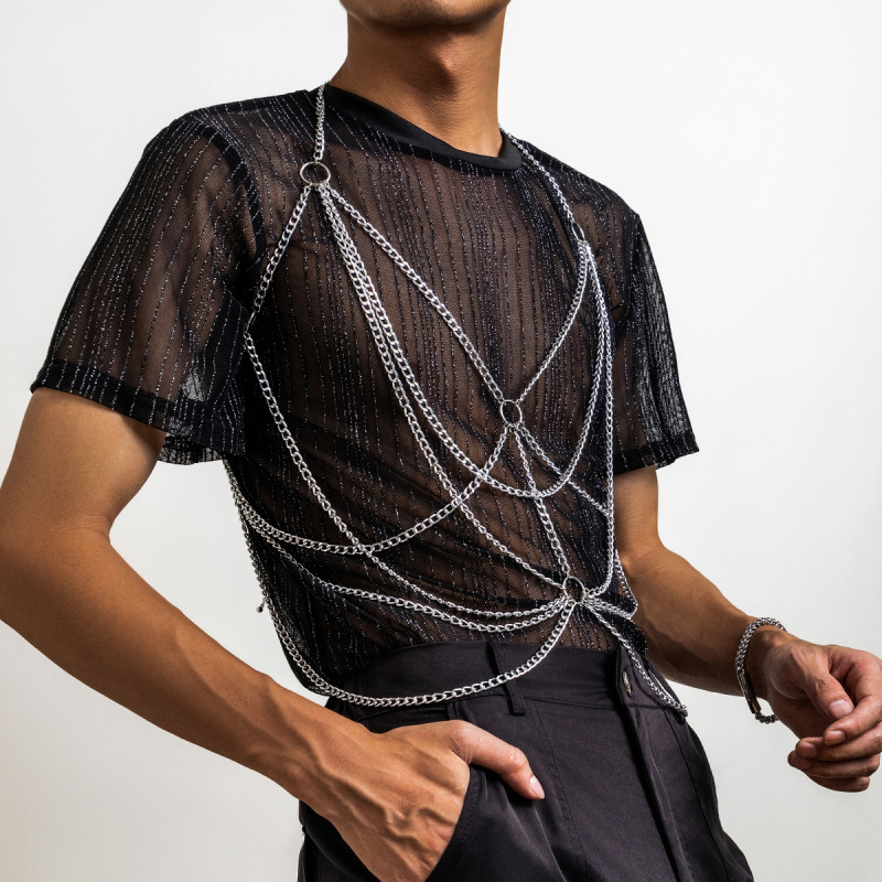 Harness Rantai Tubuh Pria Pera - Fashion Harness Men ulasan dan harga