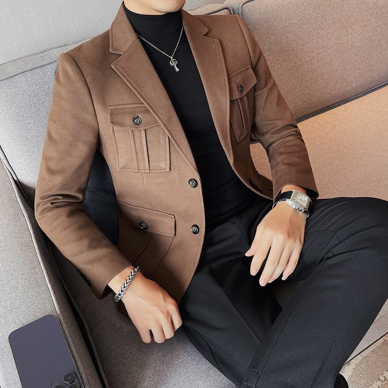 Jaket Setelan Wol Baru Mewah R - Men'S Fashion Light Jacket ulasan dan harga