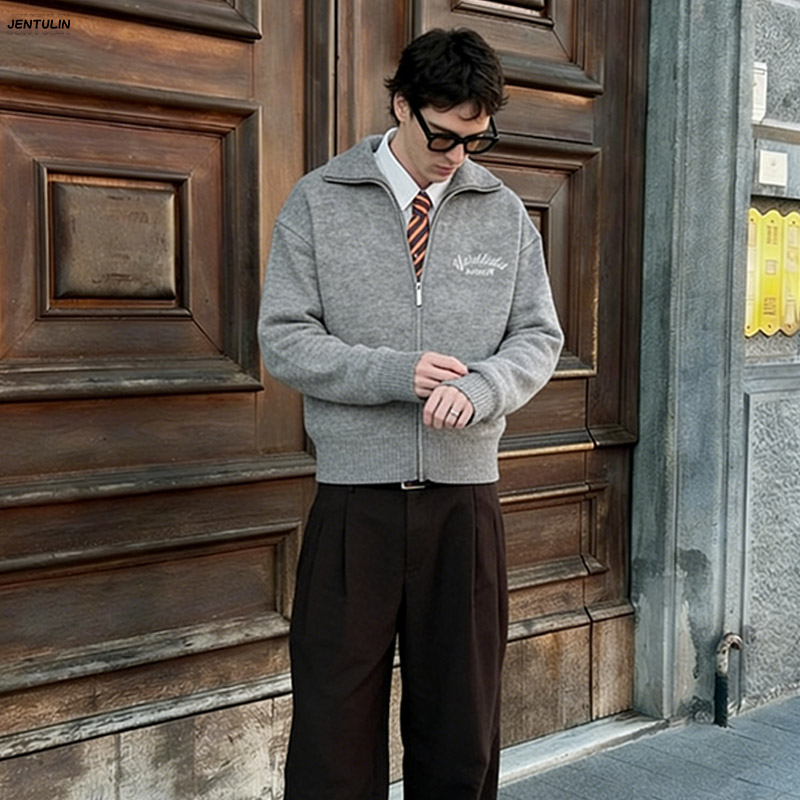 Retro Spliced ​ ​ Sweter Rajut - Mens Fashion Mullet ulasan dan harga