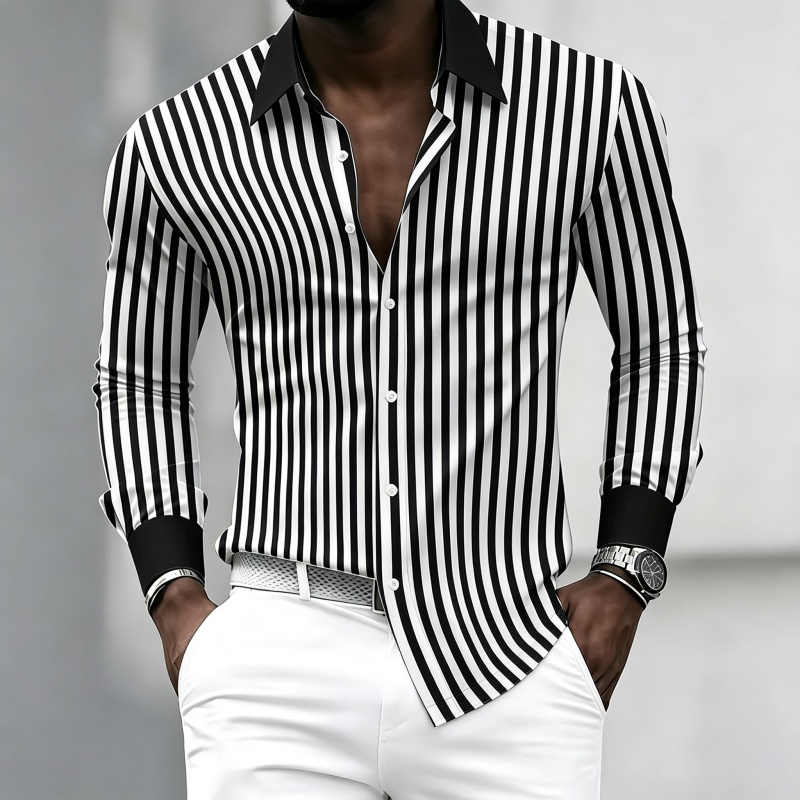 Kemeja pria lengan panjang ber - Fashion Mens Shirt ulasan dan harga