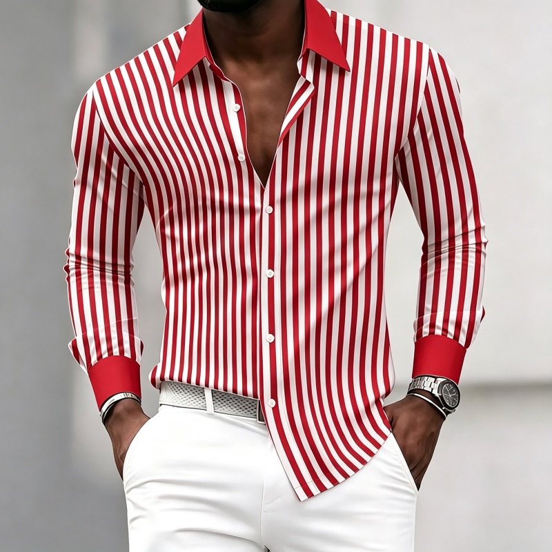 Kemeja pria lengan panjang ber - Fashion Mens Shirt ulasan dan harga