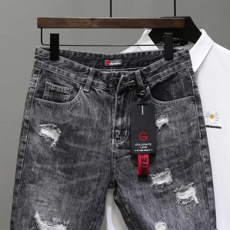 Celana Jeans pendek pria sobek - Men Fashion Jeans ulasan dan harga