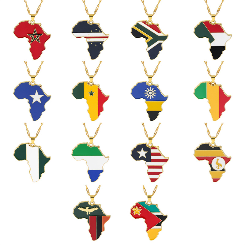 Kalung Logam Liontin Peta Nega - Men Fashion Uganda ulasan dan harga